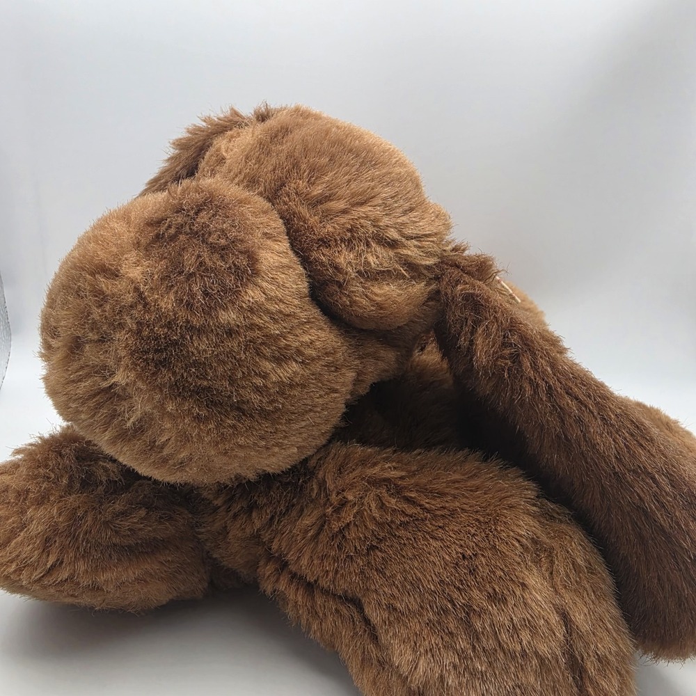 Vintage Commonwealth Toy Brown Tan Puppy Dog Chime Rattle Plush 10" D22
